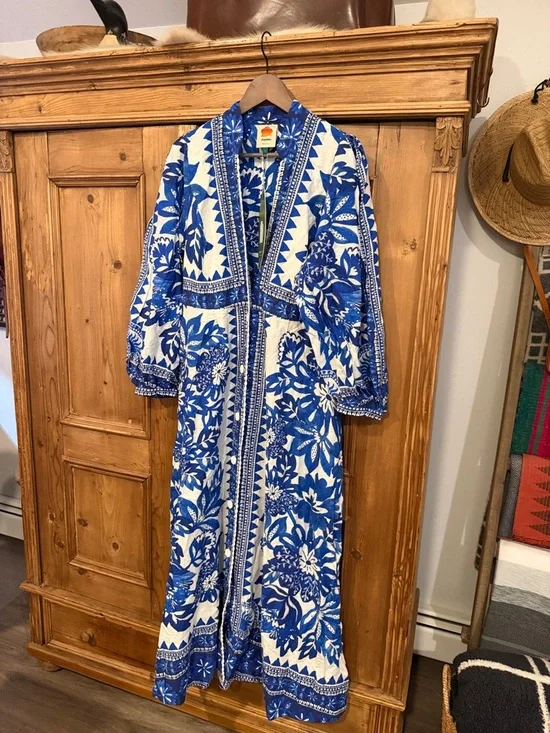 Farm Rio Tapestry Linen Maxi Dress - Picture 3 of 9